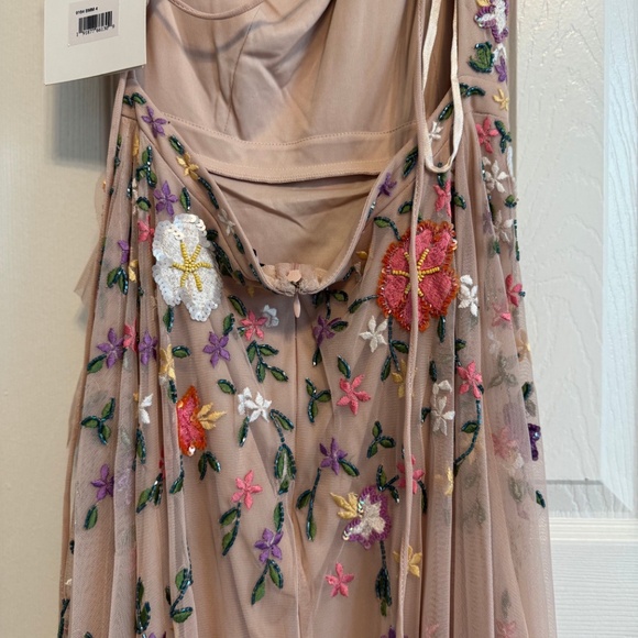 Mac Duggal 9164 Embellished One Shoulder Asymmetrical Hem Dress Size 6 $698